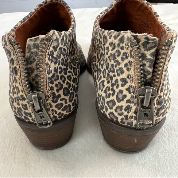 Lucky Brand Fai Cheetah Print Ankle Booties Size 5.5M - Picture 12 of 16